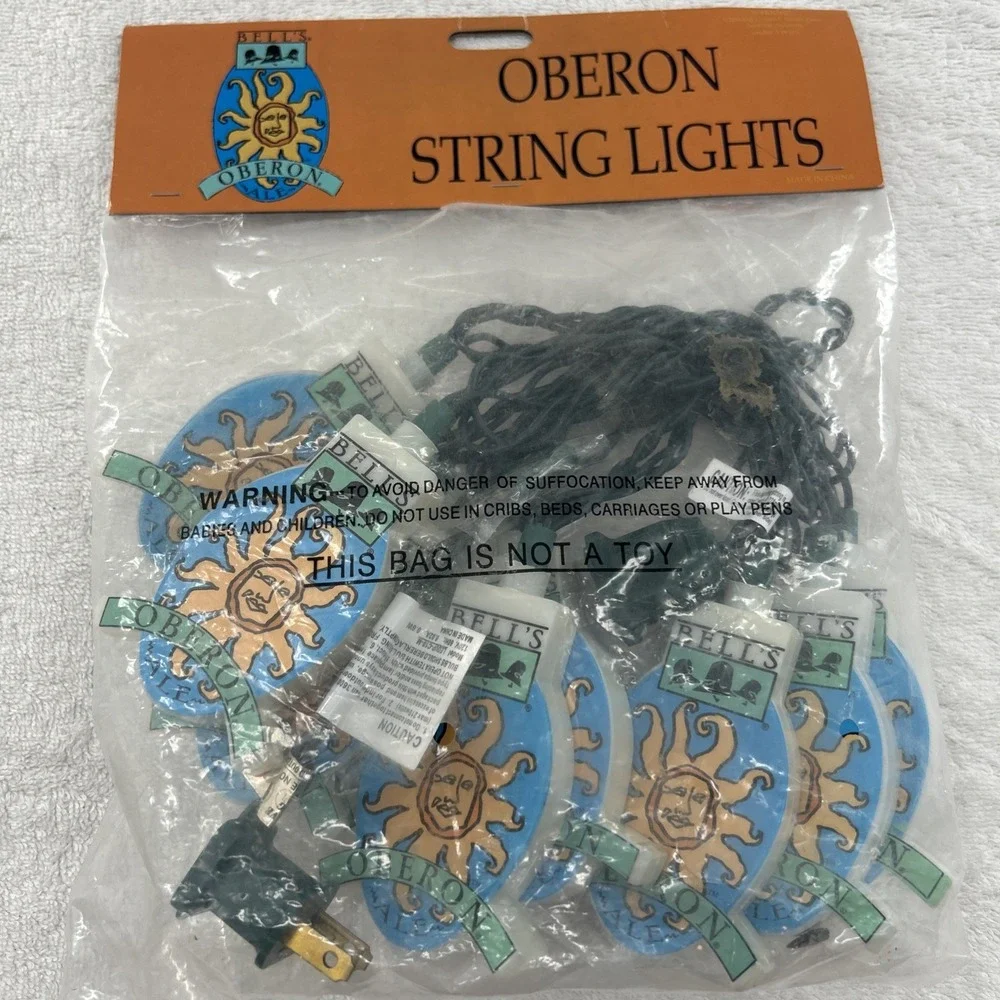 Bell's Brewery Oberon Ale String Light Strand 10 Lights Blow Mold - NEW BEER